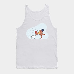 YOGA WITH CAT ILLUSTRATION Tank Top